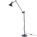 Black Vintage Floor Light Fin industriel Posing Lampe moderne